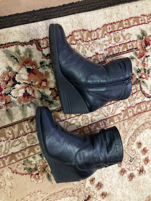 Skórzane damskie buty zimowe