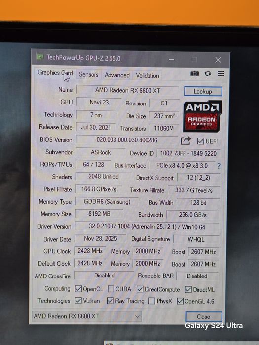 AMD Radeon Rx 6600 xt Phantom Gaming