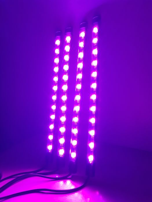 Oświetlenie wnętrza pojazdu listwy ledowe 4x12 led  bluetooth