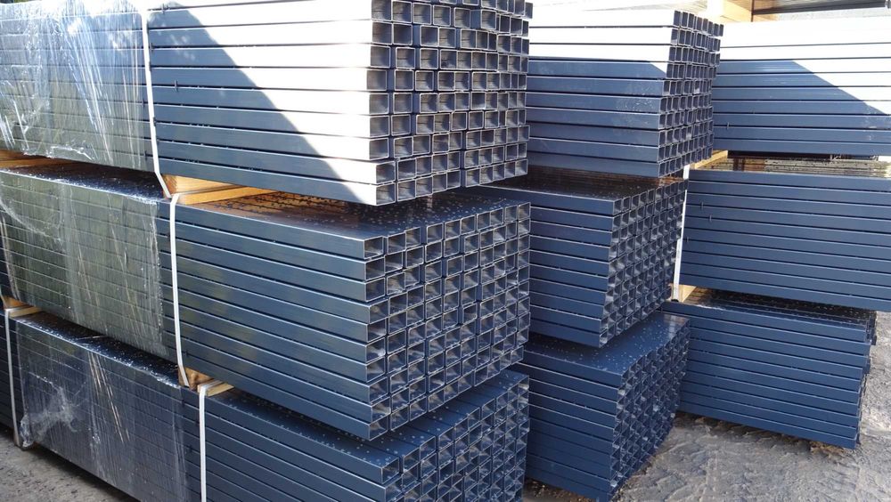 Słupek ogrodzeniowy 2,2m, 6x4, ścianka 1,25 mm, kolory.