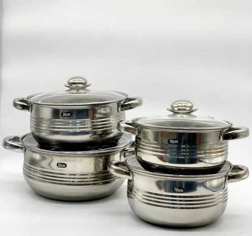 Набор посуды Кастрюли 4шт Grant UN7020 нержавеющая сталь термостойкие