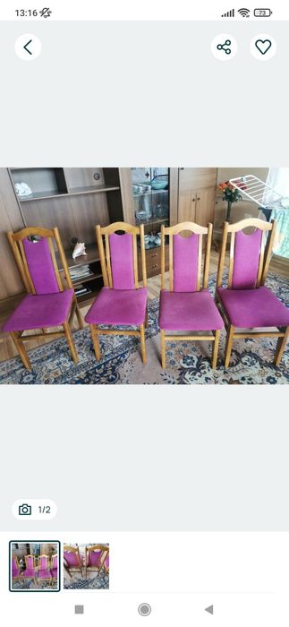 Krzesła 4 Nowe fioletowe