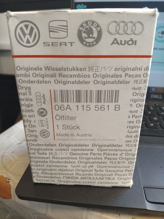 filtr oleju audi/vw orginał 06A115561B