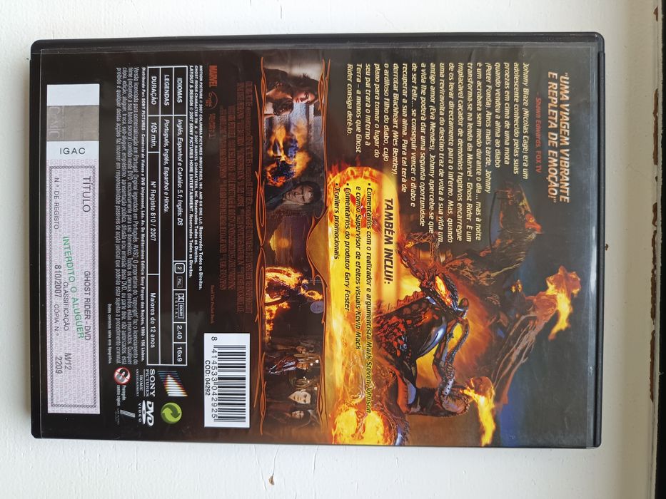 DVD ghost rider. .