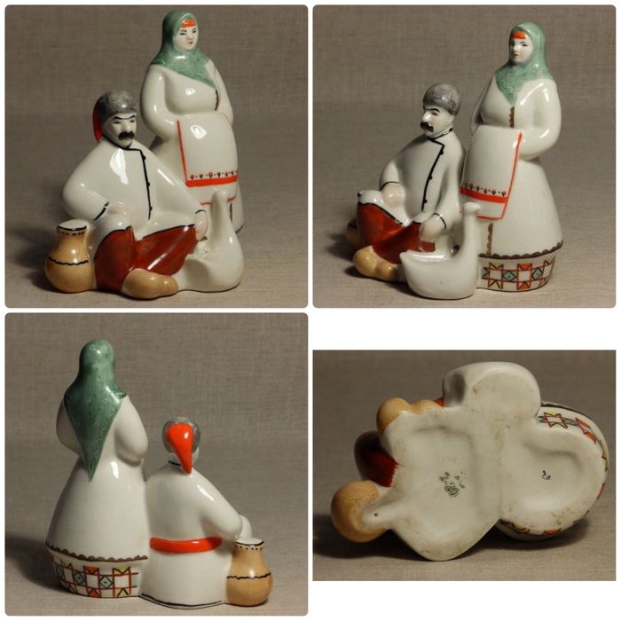 Статуэтки «КАЗАК козак и девушка» фарфор СССР 100% Оригинал! сост.ЛЮКС