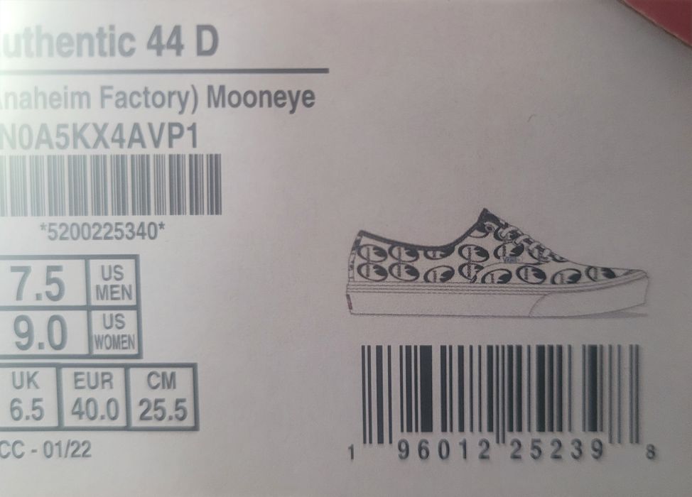 Vans 40 25.5 cm Authentic 44D