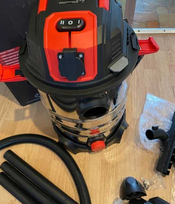 Nowy Odkurzacz Przemysłowy 30L Na Sucho i Mokro Bezworkowy 1500W - FV