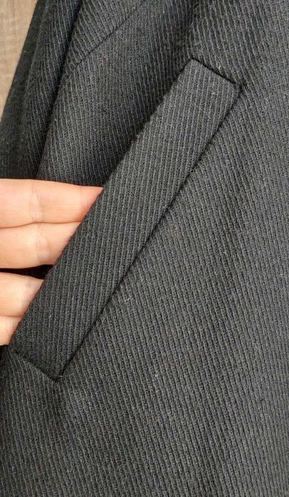 Весняне пальто, осіннє жіноче пальто чорне з хутром, розмір S