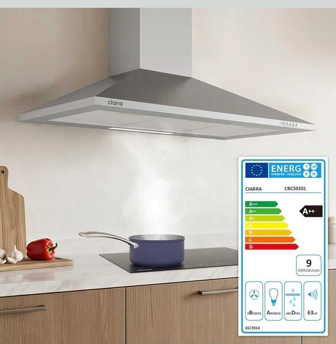CIARRA CBCS9201 Exaustor de parede, 90 cm
