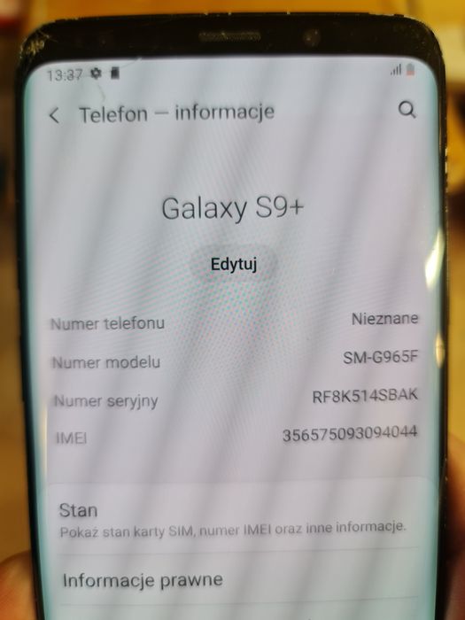 Samsung Galaxy s9+ 128GB g965f