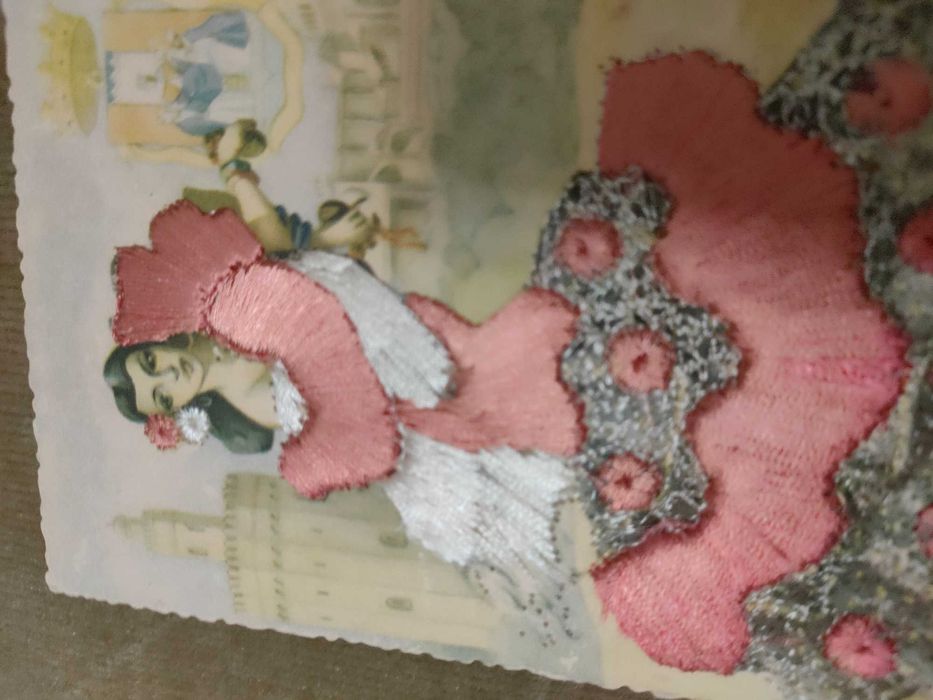 Postais antigos bordados