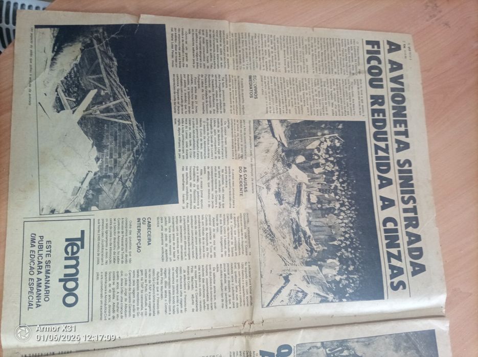 Jornal  correio da manhã quando morreu Sá carneiro