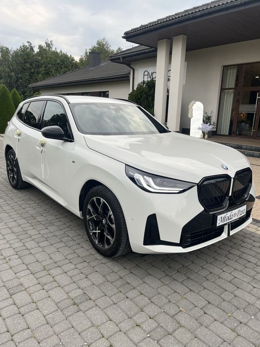 Auto do ślubu wesele białe nowe BMW X3
