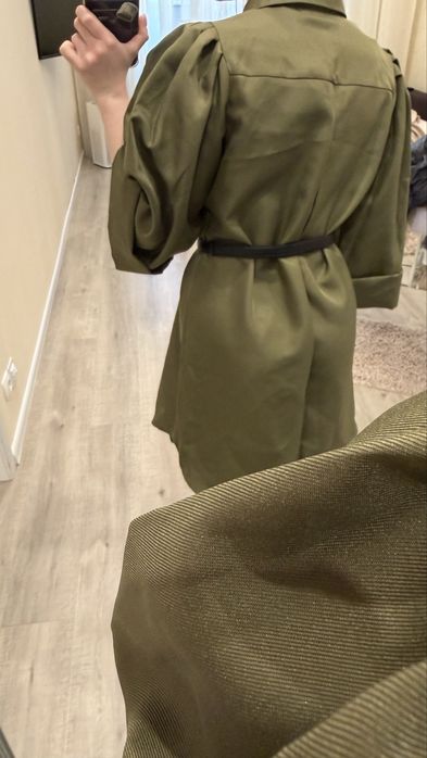 Трендова сукня хакі, сукня котонова