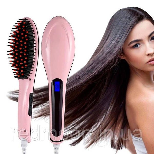 Електричний гребінець випрямляч, Fast Hair Straightener HQT-906, Рожев