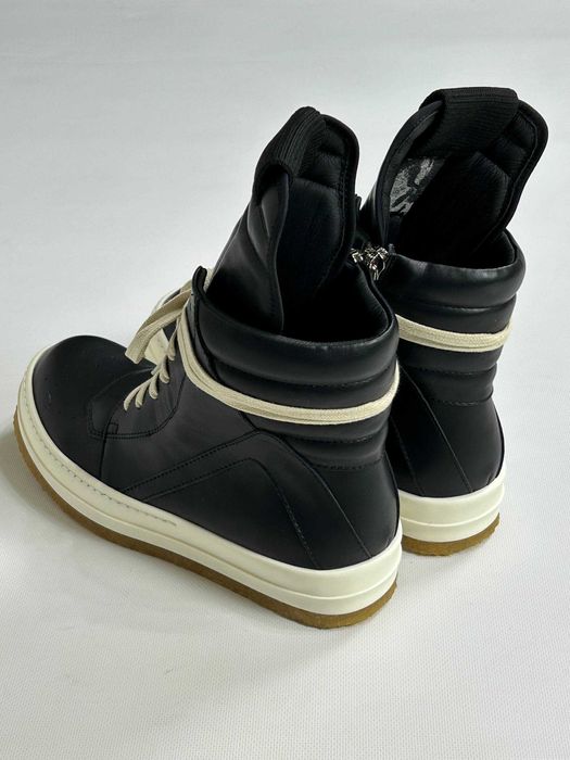 Rick Owens Geobasket Ramones jumbo laces чорні кеди opium archive