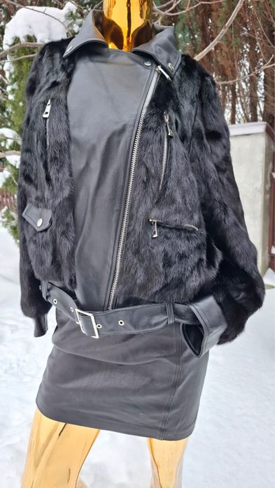 Норкова губа чорний колір косуза нова в поєднанні щі гкірою крамива