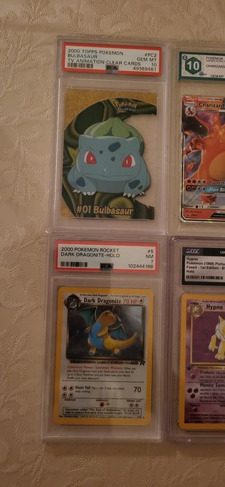 Cartas graduadas slabs psa 7, psa 10, graad 10, CGC 6