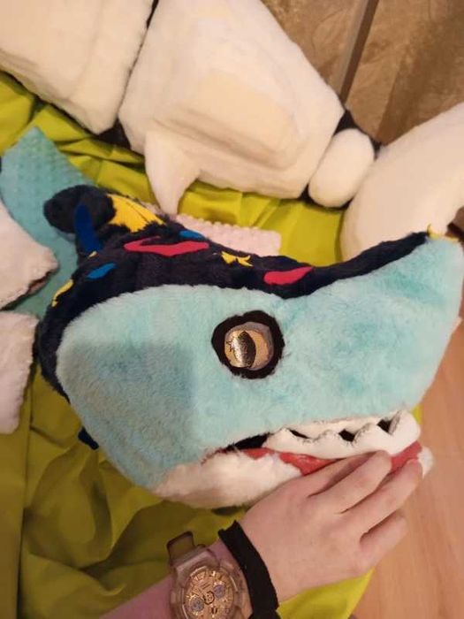Fursuit mini partial rekin z niedokonczonym ogonem