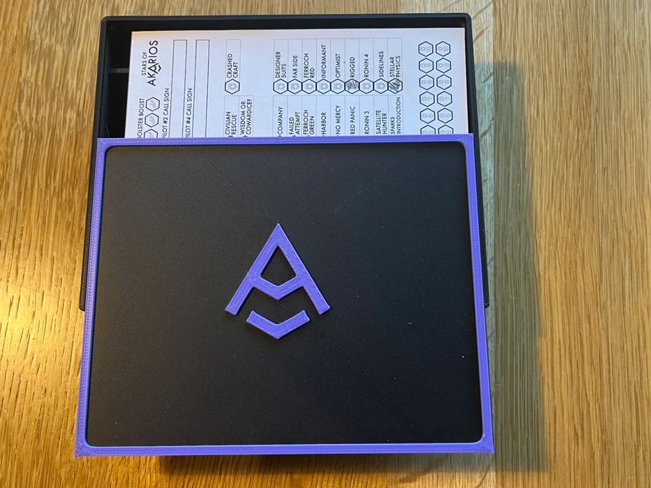Box for Storing Stars of Akarios Trading Cards with Lid