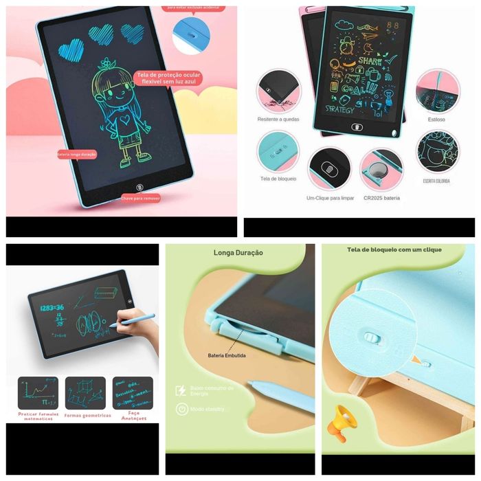 Tablet de escrita e desenho LCD 《NOVO》