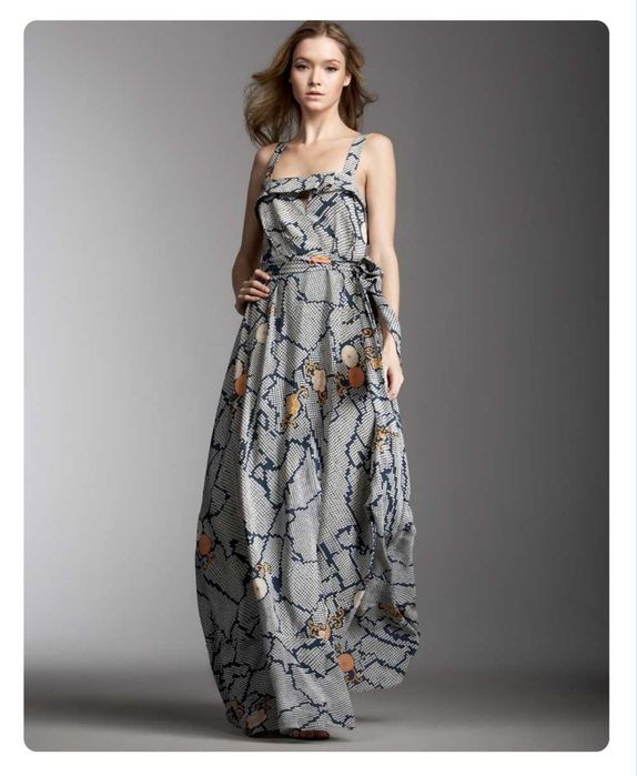 Шелковая макси юбка 100% шелк на завязках в этно стиле leifsdottir