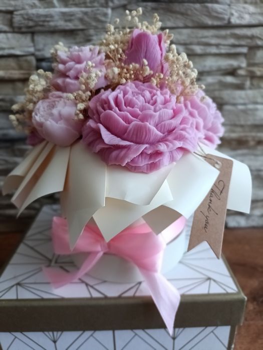 Zapachowy Bukiet z wosku sojowego prezent dekoracja rękodzieło