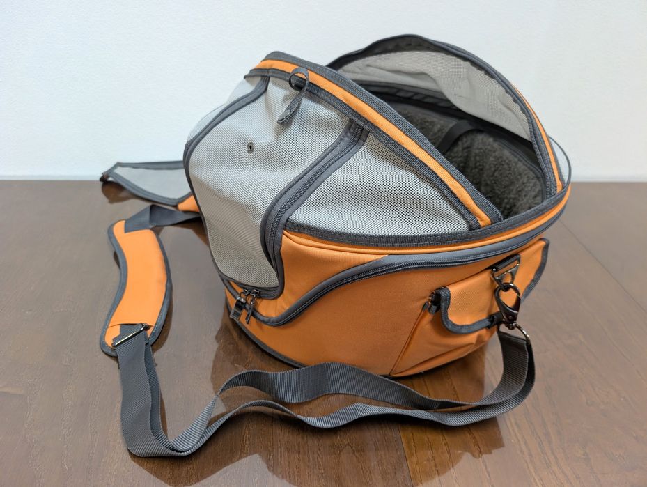 Torba Transportowa dla Psa Kota Sandy do 13kg 46x44x35cm Pomarańczowa - NOWA