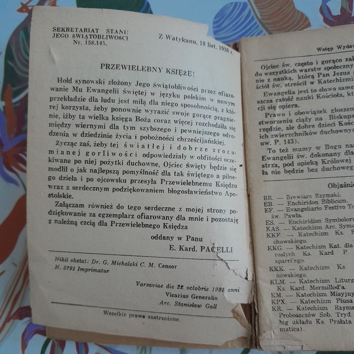 1936r. Ewangelia Święta Pana Naszego Jezusa Chrystusa