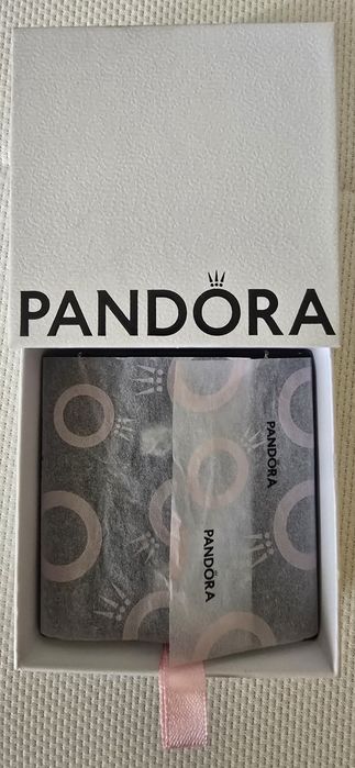 Conjunto colar e brincos pandora em prata