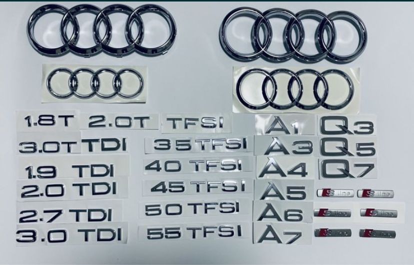 Емблема шильдик значок Audi A3 A4 A5 A6 A7 A8 Q3 Q5 Q7 TFSI TDI 2.73