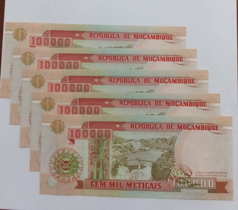 5×100 000 Meticais , Moçambique 1993