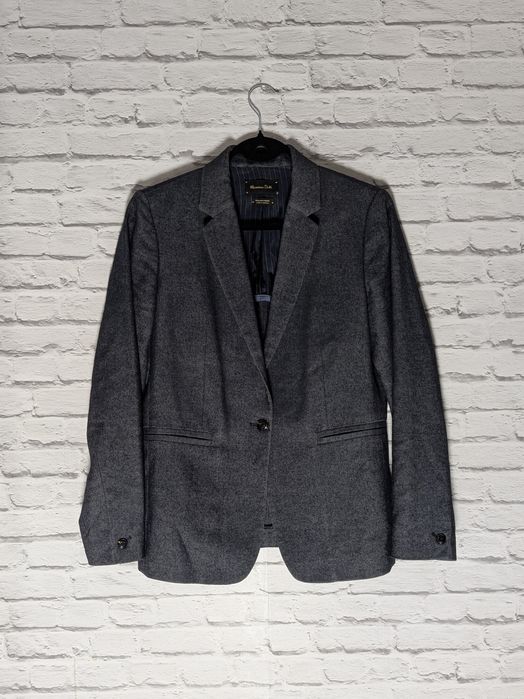 Massimo Dutti elegancka szara marynarka żakiet damski M