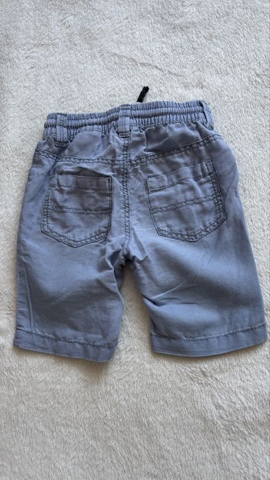 Lniano-bawelniane szorty chłopięce r. 74-80 (wypadają na większe!)