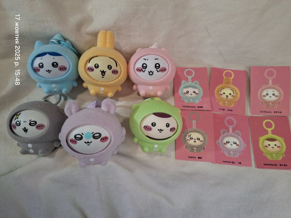 Chiikawa чиикава усаги момонга хачиваре мягкие игрушки брелки значки