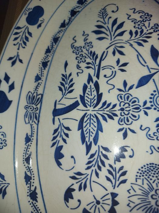 Antyczny duży półmisek 37x24cm wzór cebulowy  OKAZJA