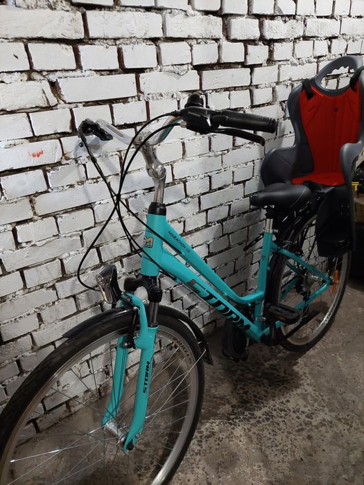 Sprzedam nowy rower damski z fotelikiem do dziecka Kalisz • OLX.pl