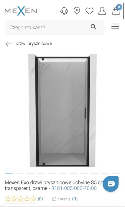 Drzwi prysznicowe 85cm