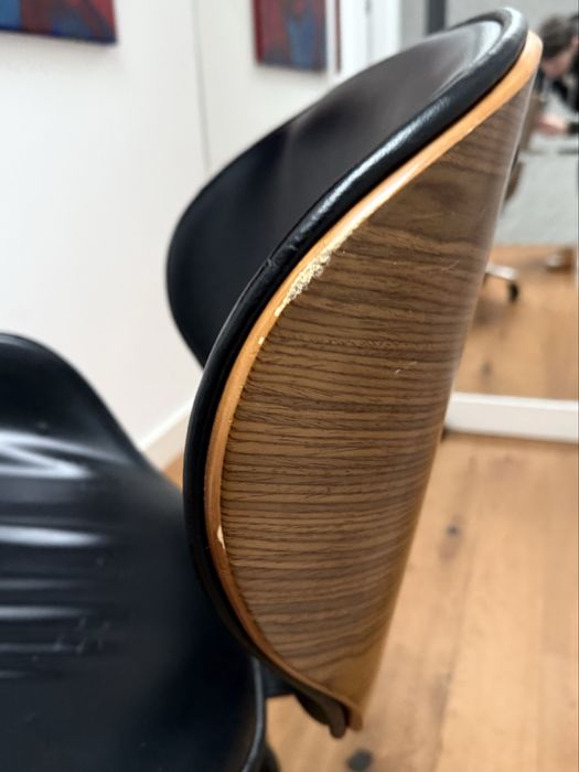 Stylowe krzesło obrotowe biurowe DESIGN orzech-czarny