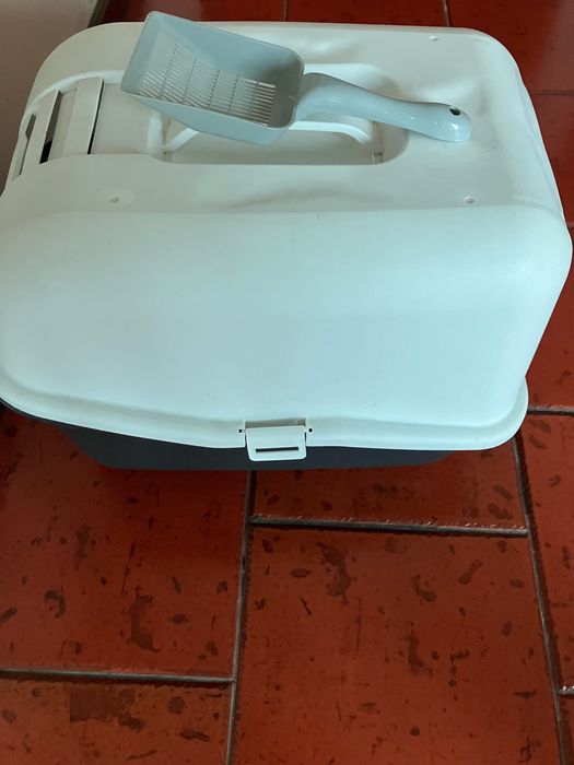 Caixa de areia tamanho XL com porta e tapete (Oferta pá limpeza)