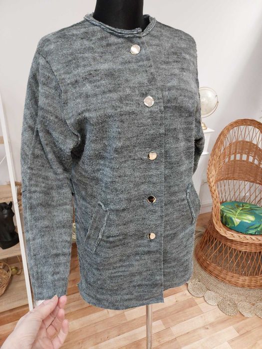 Płaszcz, kardigan, narzutka ciepła ok. S/M