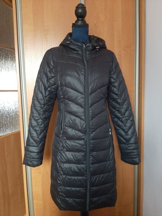 Kurtka damska zimowa dłuższa płaszcz pikowany