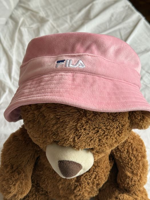 Рожева велюрова панамка Fila