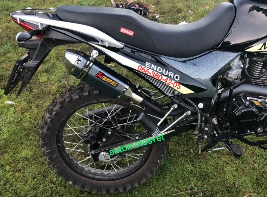 Мото Выхлоп глушитель прямоток Akrapovic Акрапович  38/51мм наклейка