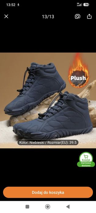 Buty nowe zimowe r.39,5 kolor granatowy