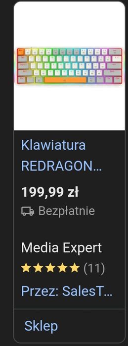 Klawiatura mechaniczna 60 reddragon