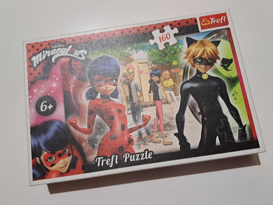 Puzzle Miraculus Biedronka i Czarny Kot - 160 elementów - Trefl - WYSYŁKA 1zł przy zak. pow. 50zł