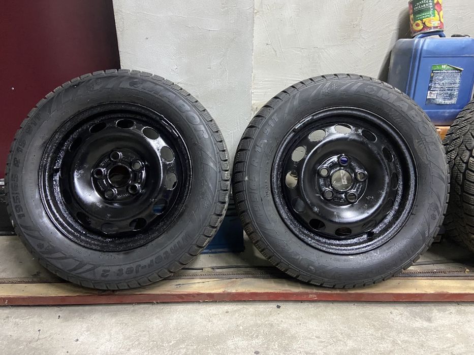 Резина зима  195/65 r15  з дисками 5/112 ET 45 wag  оригінал