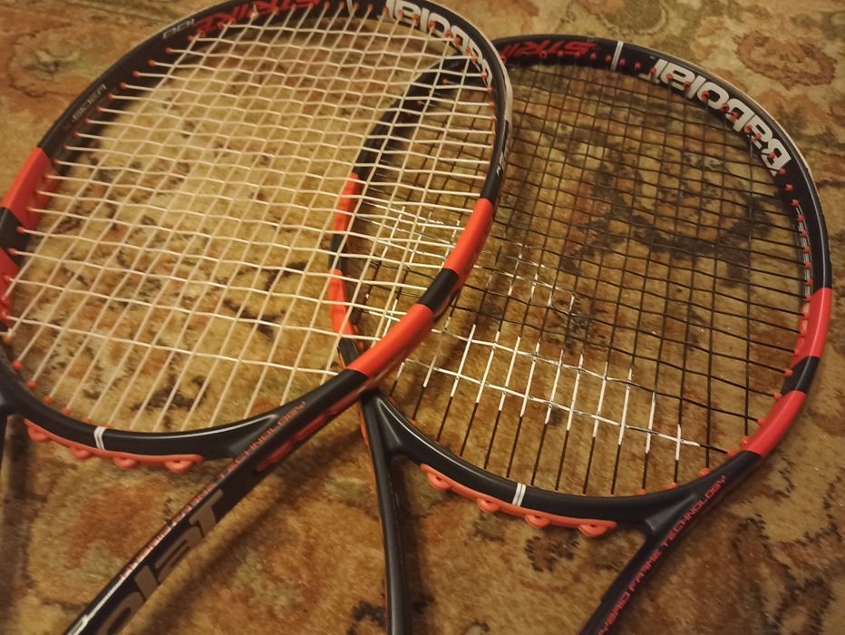 2 szt. Pro. Babolat Pure Strike r.4 3/8 + torba i piłki. +..