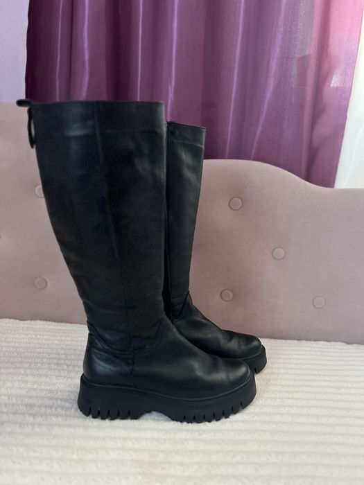 Зимові чоботи з натуральної шкіри, розмір 37